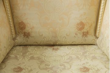 中古　イタリア高級家具　SILIK(シリック)　ロココ調　優雅で上品な空間づくりにぴったりな1人掛けソファ(一人掛けソファ、1P、アームソファ)(R-075092)