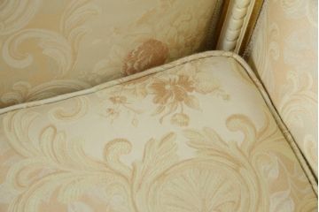 中古　美品　イタリア高級家具　SILIK(シリック)　ロココ調　優雅で上品な空間づくりにぴったりな1人掛けソファ(一人掛けソファ、1P、アームソファ)(R-075093)
