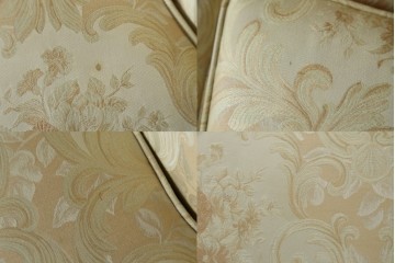 中古　イタリア高級家具　SILIK(シリック)　優雅で上品なロココ調の3人掛けソファ　(R-075094)