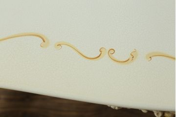 中古　美品　イタリア高級家具　SILIK(シリック)　ロココ調　優雅で上品な空間づくりにぴったりなセンターテーブル(ローテーブル、ソファテーブル、リビングテーブル、4人掛け)(定価約42万円)(R-075095)