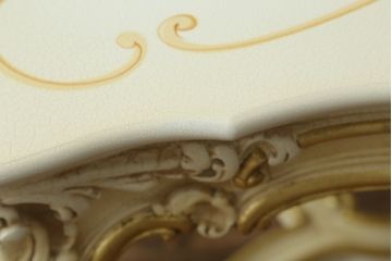 中古　美品　イタリア高級家具　SILIK(シリック)　ロココ調　優雅で上品な空間づくりにぴったりなセンターテーブル(ローテーブル、ソファテーブル、リビングテーブル、4人掛け)(定価約42万円)(R-075095)