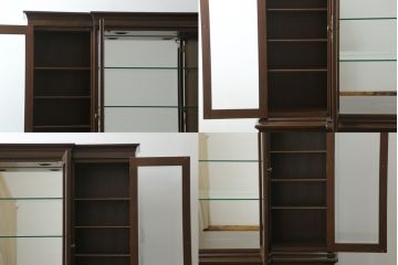 中古　カリモク家具(karimoku)　domani(ドマーニ)　PROCEED(プロシード)シリーズ　落ち着いた色味と堂々とした佇まいが魅力的なキャビネット(ガラスケース、コレクションケース、飾り棚、陳列棚、収納棚)(R-075105)