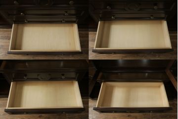 中古　カリモク家具(karimoku)　domani(ドマーニ)　PROCEED(プロシード)シリーズ　落ち着いた色味と堂々とした佇まいが魅力的なキャビネット(ガラスケース、コレクションケース、飾り棚、陳列棚、収納棚)(R-075105)