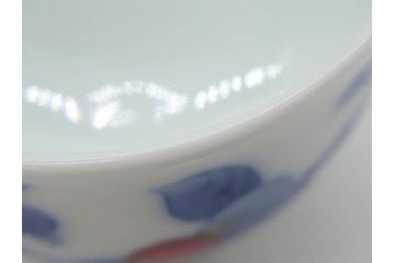 重要無形文化財　人間国宝　十四代　酒井田柿右衛門　染錦　柿文　和の雰囲気溢れる湯呑み5客セット(湯のみ、煎茶道具、和食器、共箱付き)(R-075111)
