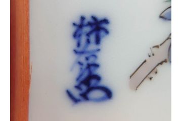 重要無形文化財　人間国宝　十四代　酒井田柿右衛門　錦　菊文　鮮やかな菊が華やかな印象を与える陶額(色絵、陶画、壁掛け、額装、共箱付き)(R-075123)