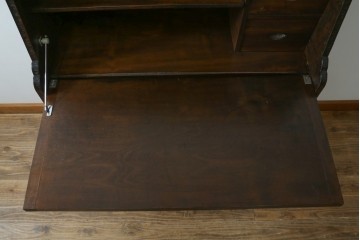 和製ヴィンテージ　軽井沢彫り　桜の彫刻が美しいライティングビューロー　(R-075141)