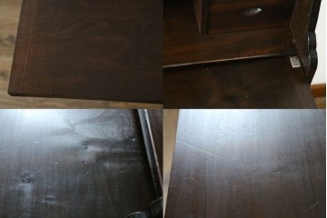 和製ヴィンテージ　軽井沢彫り　桜の彫刻が美しいライティングビューロー　(R-075141)