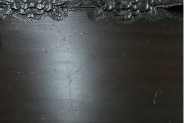和製ヴィンテージ　軽井沢彫り　桜の彫刻が美しいライティングビューロー　(R-075141)