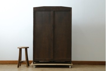 和製ヴィンテージ　軽井沢彫り　桜の彫刻が美しいライティングビューロー　(R-075141)