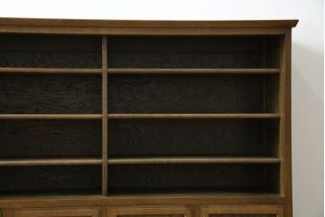 中古　美品　楢(ナラ)材　高山デザイン　モダンな佇まいが魅力的な水屋箪笥サイドボード(食器棚、サイドキャビネット、収納棚、戸棚)(R-075143)