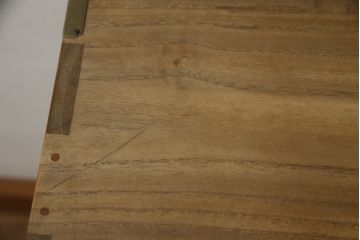 和製アンティーク　激レア!!　洋白金具のモダンで上質な総桐小箪笥(和タンス、収納箪笥、整理たんす、時代箪笥、総桐箪笥、総桐たんす、引き出し)(R-075144)