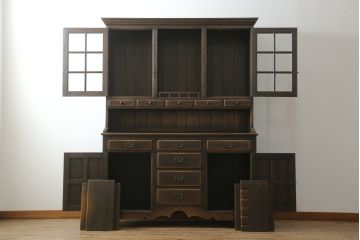 中古　美品!!　飛騨産業　PROVINCIAL(プロヴィンシャル・プロビンシャル)　クラシカルな空間づくりにぴったりなカップボード(収納棚、戸棚、飾り棚、食器棚、キャビネット)(定価約133万円)(R-075148)