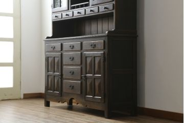 中古　美品!!　飛騨産業　PROVINCIAL(プロヴィンシャル・プロビンシャル)　クラシカルな空間づくりにぴったりなカップボード(収納棚、戸棚、飾り棚、食器棚、キャビネット)(定価約133万円)(R-075148)
