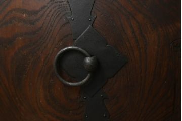 アンティーク　経年を感じる風合いが魅力の和太鼓(刳り貫き太鼓、くり貫き太鼓、大太鼓、和楽器)(R-075176)
