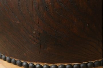 アンティーク　経年を感じる風合いが魅力の和太鼓(刳り貫き太鼓、くり貫き太鼓、大太鼓、和楽器)(R-075176)
