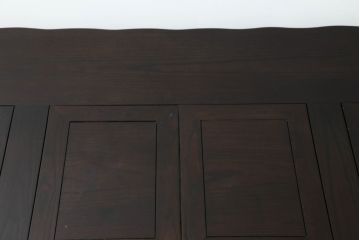 中古　広島県　博永家具　特大!!　楡(ニレ)材　重厚感のある佇まいでお部屋の主役におすすめの囲炉裏テーブル(木製火鉢、食卓、ダイニングテーブル、4人掛け、6人掛け)(定価約110万円)(R-075179)