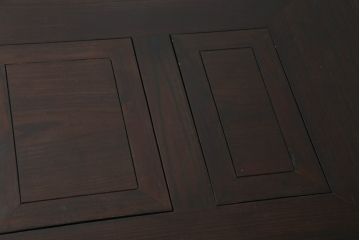 中古　広島県　博永家具　特大!!　楡(ニレ)材　重厚感のある佇まいでお部屋の主役におすすめの囲炉裏テーブル(木製火鉢、食卓、ダイニングテーブル、4人掛け、6人掛け)(定価約110万円)(R-075179)