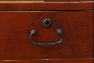 和製アンティーク　前面檜(ヒノキ)材　趣のある佇まいが魅力的なローボード(和たんす、時代箪笥、収納箪笥、引き出し、ローチェスト、テレビ台、テレビボード)(R-075183)