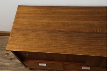 和製ビンテージ　桐箪笥リメイク　北欧デザインにリメイクしたモダンなローボード(テレビ台、テレビボード、ローチェスト、引き出し、収納棚、戸棚、ヴィンテージ)(R-075188)