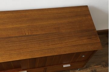和製ビンテージ　桐箪笥リメイク　北欧デザインにリメイクしたモダンなローボード(テレビ台、テレビボード、ローチェスト、引き出し、収納棚、戸棚、ヴィンテージ)(R-075188)