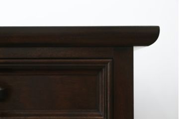 和製ビンテージ　松本民芸家具　珍しいデザインのつまみが可愛らしいデスク(机、片袖机、ワークデスク、在宅用、在宅ワーク用、ヴィンテージ)(R-075197)