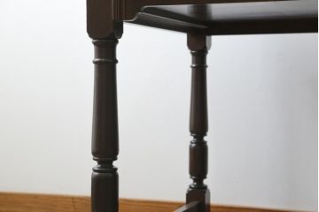 和製ビンテージ　松本民芸家具　珍しいデザインのつまみが可愛らしいデスク(机、片袖机、ワークデスク、在宅用、在宅ワーク用、ヴィンテージ)(R-075197)