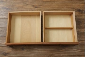 和製ビンテージ　日田工芸　チーク材　モダンな北欧デザインが素敵なキャビネット(食器棚、カップボード、収納棚、戸棚、飾り棚、ヴィンテージ)(R-075199)