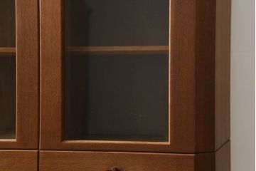 和製ビンテージ　日田工芸　チーク材　モダンな北欧デザインが素敵なキャビネット(食器棚、カップボード、収納棚、戸棚、飾り棚、ヴィンテージ)(R-075199)