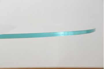 中古　美品　Cassina(カッシーナ)　476-15　BOBOLI(ボボリ)　ガラス天板　個性溢れるデザインが魅力のオーバルローテーブル(リビングテーブル、センターテーブル)(定価約68万円)(R-075201)