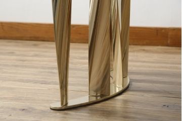 中古　美品　Cassina(カッシーナ)　476-15　BOBOLI(ボボリ)　ガラス天板　個性溢れるデザインが魅力のオーバルローテーブル(リビングテーブル、センターテーブル)(定価約68万円)(R-075201)