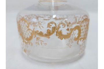 極希少　フランス　1900年代　オールドサンルイ　タルマ　TALMA　金彩　繊細なデザインが上品な雰囲気を醸し出すリキュールセット(ヨーロッパ最古のクリスタルガラスメーカー、Saint Louis、デカンタ、デキャンタ、カラフェ、グラス5客、アンティーク、トレー、トレイ、木箱付き)(検索ワード:オールドバカラ)(R-075224)