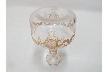 極希少　フランス　1900年代　オールドサンルイ　タルマ　TALMA　金彩　繊細なデザインが上品な雰囲気を醸し出すリキュールセット(ヨーロッパ最古のクリスタルガラスメーカー、Saint Louis、デカンタ、デキャンタ、カラフェ、グラス5客、アンティーク、トレー、トレイ、木箱付き)(検索ワード:オールドバカラ)(R-075224)