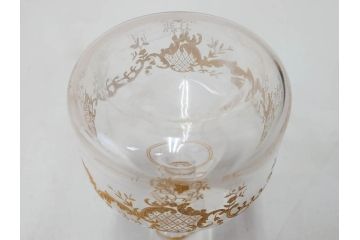 極希少　フランス　1900年代　オールドサンルイ　タルマ　TALMA　金彩　繊細なデザインが上品な雰囲気を醸し出すリキュールセット(ヨーロッパ最古のクリスタルガラスメーカー、Saint Louis、デカンタ、デキャンタ、カラフェ、グラス5客、アンティーク、トレー、トレイ、木箱付き)(検索ワード:オールドバカラ)(R-075224)