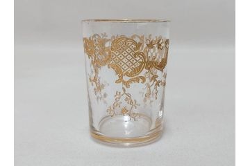 極希少　フランス　1900年代　オールドサンルイ　タルマ　TALMA　金彩　繊細なデザインが上品な雰囲気を醸し出すリキュールセット(ヨーロッパ最古のクリスタルガラスメーカー、Saint Louis、デカンタ、デキャンタ、カラフェ、グラス5客、アンティーク、トレー、トレイ、木箱付き)(検索ワード:オールドバカラ)(R-075224)