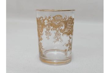 極希少　フランス　1900年代　オールドサンルイ　タルマ　TALMA　金彩　繊細なデザインが上品な雰囲気を醸し出すリキュールセット(ヨーロッパ最古のクリスタルガラスメーカー、Saint Louis、デカンタ、デキャンタ、カラフェ、グラス5客、アンティーク、トレー、トレイ、木箱付き)(検索ワード:オールドバカラ)(R-075224)