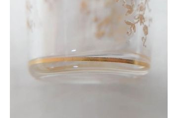 極希少　フランス　1900年代　オールドサンルイ　タルマ　TALMA　金彩　繊細なデザインが上品な雰囲気を醸し出すリキュールセット(ヨーロッパ最古のクリスタルガラスメーカー、Saint Louis、デカンタ、デキャンタ、カラフェ、グラス5客、アンティーク、トレー、トレイ、木箱付き)(検索ワード:オールドバカラ)(R-075224)