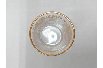 極希少　フランス　1900年代　オールドサンルイ　タルマ　TALMA　金彩　繊細なデザインが上品な雰囲気を醸し出すリキュールセット(ヨーロッパ最古のクリスタルガラスメーカー、Saint Louis、デカンタ、デキャンタ、カラフェ、グラス5客、アンティーク、トレー、トレイ、木箱付き)(検索ワード:オールドバカラ)(R-075224)