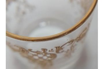 極希少　フランス　1900年代　オールドサンルイ　タルマ　TALMA　金彩　繊細なデザインが上品な雰囲気を醸し出すリキュールセット(ヨーロッパ最古のクリスタルガラスメーカー、Saint Louis、デカンタ、デキャンタ、カラフェ、グラス5客、アンティーク、トレー、トレイ、木箱付き)(検索ワード:オールドバカラ)(R-075224)
