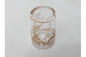極希少　フランス　1900年代　オールドサンルイ　タルマ　TALMA　金彩　繊細なデザインが上品な雰囲気を醸し出すリキュールセット(ヨーロッパ最古のクリスタルガラスメーカー、Saint Louis、デカンタ、デキャンタ、カラフェ、グラス5客、アンティーク、トレー、トレイ、木箱付き)(検索ワード:オールドバカラ)(R-075224)