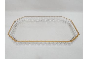 極希少　フランス　1900年代　オールドサンルイ　タルマ　TALMA　金彩　繊細なデザインが上品な雰囲気を醸し出すリキュールセット(ヨーロッパ最古のクリスタルガラスメーカー、Saint Louis、デカンタ、デキャンタ、カラフェ、グラス5客、アンティーク、トレー、トレイ、木箱付き)(検索ワード:オールドバカラ)(R-075224)