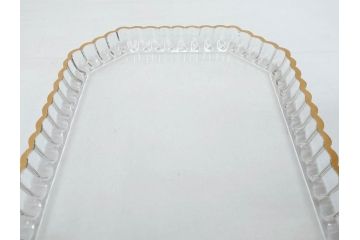 極希少　フランス　1900年代　オールドサンルイ　タルマ　TALMA　金彩　繊細なデザインが上品な雰囲気を醸し出すリキュールセット(ヨーロッパ最古のクリスタルガラスメーカー、Saint Louis、デカンタ、デキャンタ、カラフェ、グラス5客、アンティーク、トレー、トレイ、木箱付き)(検索ワード:オールドバカラ)(R-075224)