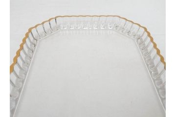 極希少　フランス　1900年代　オールドサンルイ　タルマ　TALMA　金彩　繊細なデザインが上品な雰囲気を醸し出すリキュールセット(ヨーロッパ最古のクリスタルガラスメーカー、Saint Louis、デカンタ、デキャンタ、カラフェ、グラス5客、アンティーク、トレー、トレイ、木箱付き)(検索ワード:オールドバカラ)(R-075224)