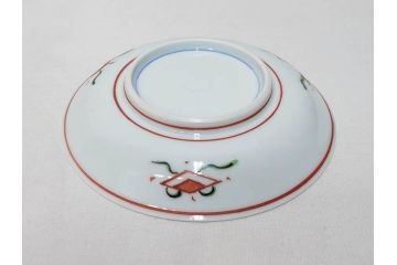 希少　永楽善五郎　色鮮やかな古赤絵が優美な存在感を放つコーヒーカップ&ソーサー6客セット(コーヒー呑、珈琲、和食器、共箱付き)(R-075225)