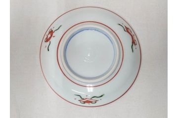 希少　永楽善五郎　色鮮やかな古赤絵が優美な存在感を放つコーヒーカップ&ソーサー6客セット(コーヒー呑、珈琲、和食器、共箱付き)(R-075225)