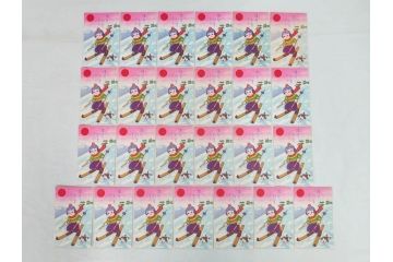 昭和レトロ　新年はがき　女の子　男の子　200枚×2箱セット(絵葉書、年賀状、ハガキ、箱付き、計400枚、8種類、振袖、スキー、凧)(R-075226)