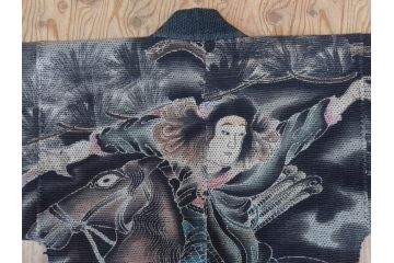 江戸〜明治　火消し　刺し子　半纏(消防、古布、刺子)(R-075227)