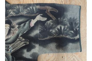 江戸〜明治　火消し　刺し子　半纏(消防、古布、刺子)(R-075227)
