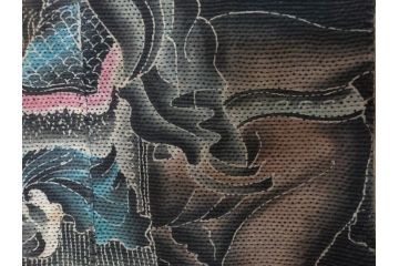 江戸〜明治　火消し　刺し子　半纏(消防、古布、刺子)(R-075227)