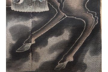江戸〜明治　火消し　刺し子　半纏(消防、古布、刺子)(R-075227)