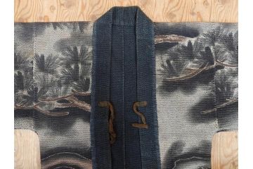 江戸〜明治　火消し　刺し子　半纏(消防、古布、刺子)(R-075227)